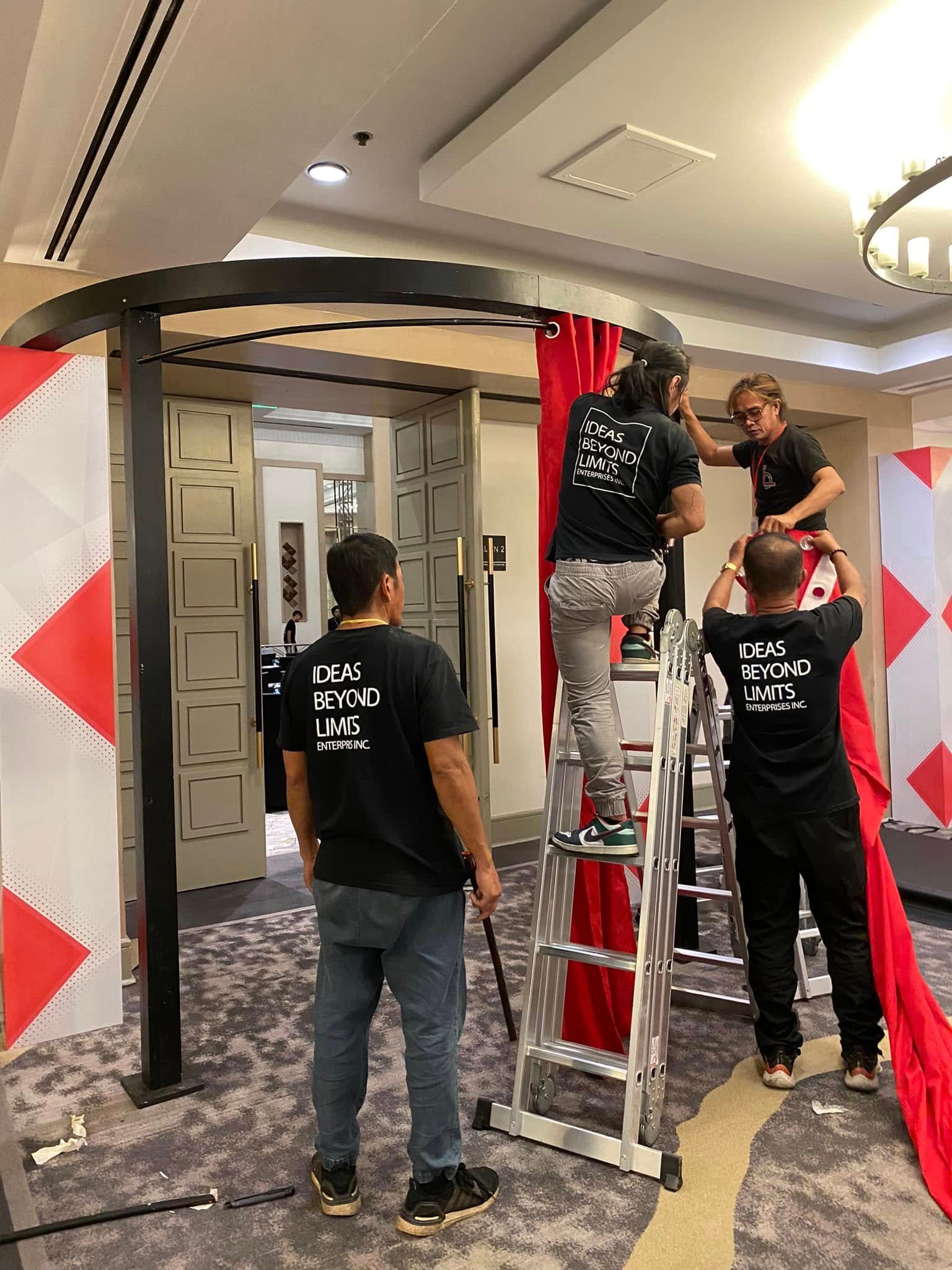 Team members working together in a modern office